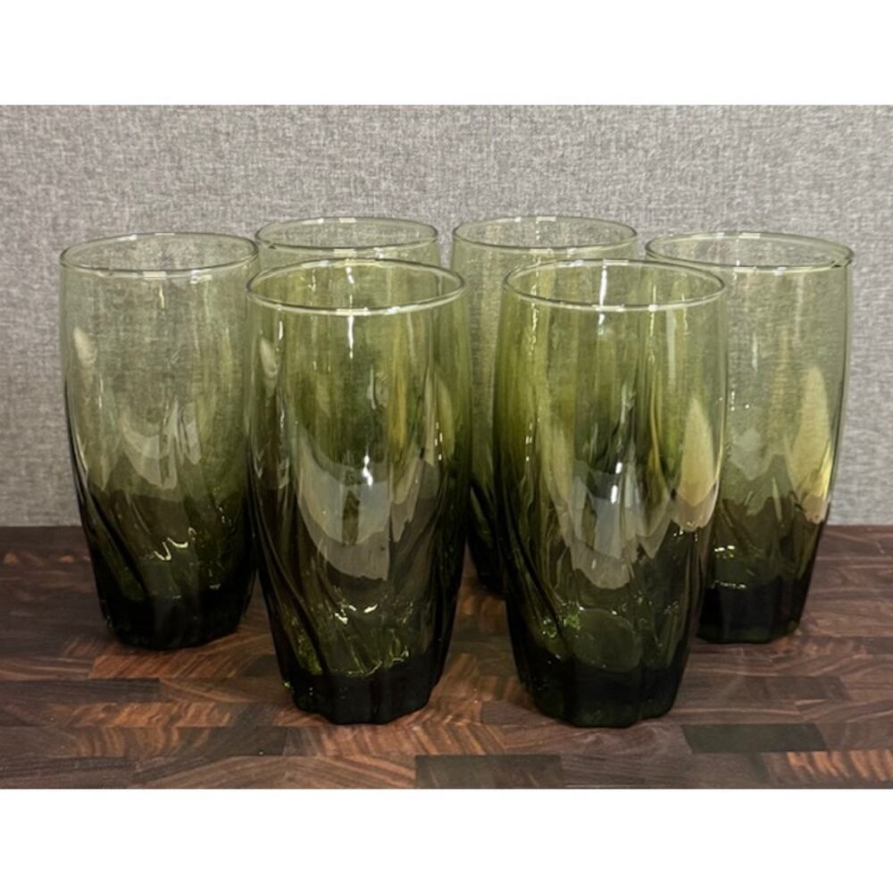 Vintage MCM Anchor Hocking Glass Set of Six